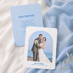 Blaue Wellige Cabana Hochzeit Rette den Tag Save The Date