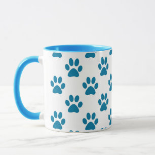 Blaue Welpenpfoten drucken Kaffee-Tasse Tasse
