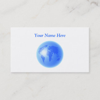 Blaue Weltkugel, Ihr Name hier Visitenkarte