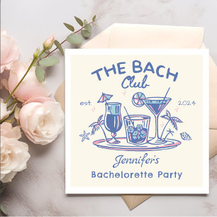 Blaue Whimsical-Strand-Cocktail-Junggesellinnenabs Serviette