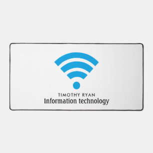 Blaue Wi-Fi-Logos, Informationstechnologie, Comput Schreibtischunterlage
