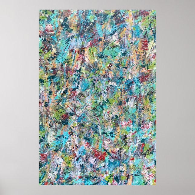 Blaue Wiese 24 x 36 Poster (Vorne)