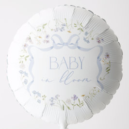 Blaue Wildblume Bow Babydusche Ballon