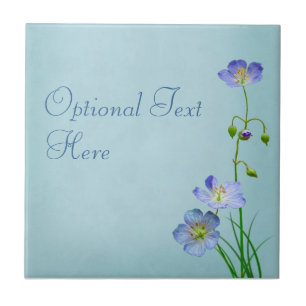Blaue Wildblume Fliese
