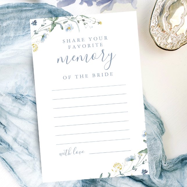 Blaue Wildblume gemeinsam mit einem Memory-Brautpa (Blue Wildflower share a memory bridal shower)
