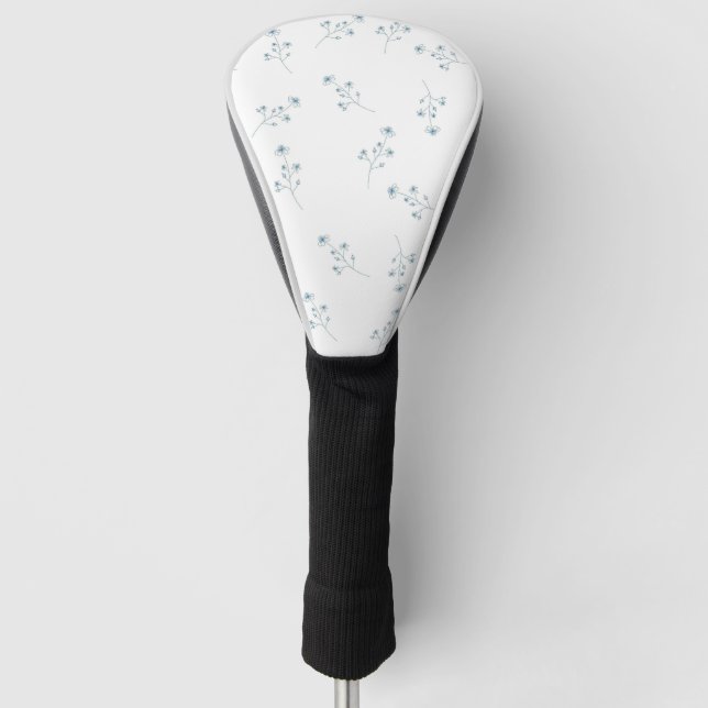 Blaue Wildblume Golf Headcover (Vorderseite)