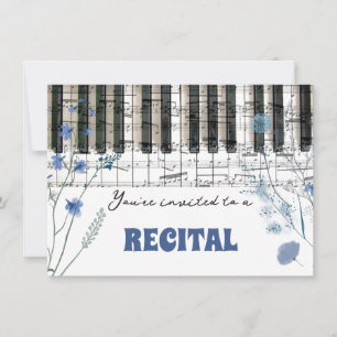 Blaue Wildblumen AquarellErwägung Einladung