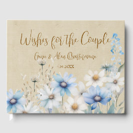 Blaue Wildblumen Gästebuch