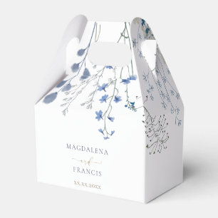 Blaue Wildblumen Hochzeit Geschenkschachtel