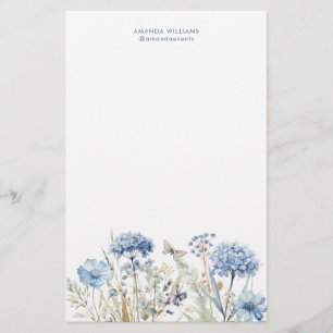 Blaue Wildblumen Papier für das Papier für das Pap
