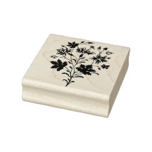 Blaue Wildblumen-Stempel