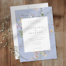 Blaue Wildblumengarten Elegante Hochzeit