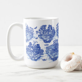 Blaue Wildtier-Kaninchen Hirschfäule Kaffeetasse