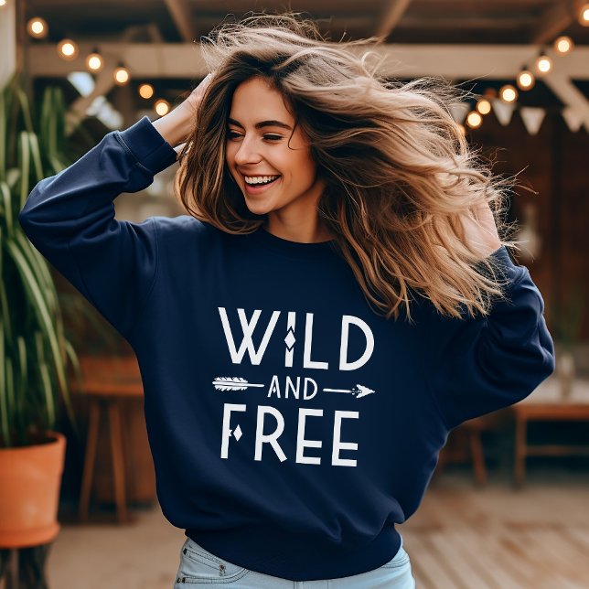 Blaue Wildtiere und frei Sweatshirt (Von Creator hochgeladen)