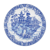 Blaue Willow Hirsche Herde Antike Pagoda Phoenix C
