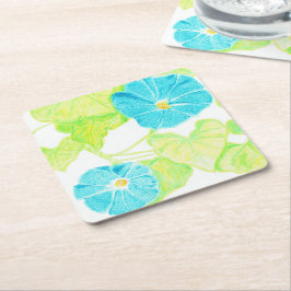 Blaue Winde Rechteckiger Pappuntersetzer