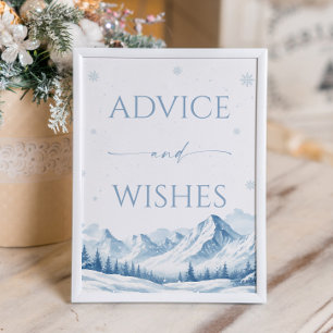 Blaue Winter-Brautparty-Tipps und Wünsche Poster