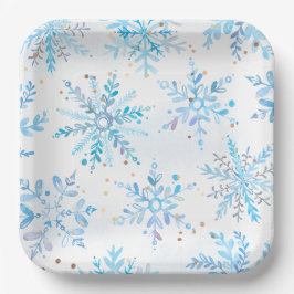 Blaue Winter-Onederland-Partyplatten Pappteller