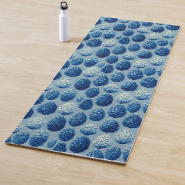 Blaue Winter Pine Cone Muster Yogamatte