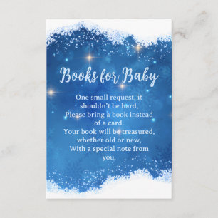 Blaue Winter-Wunderland-Bücher für Baby-Karte Begleitkarte