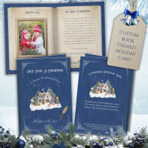 Blaue Winter-Wunderland-Geschichtenbuch-Weihnachts