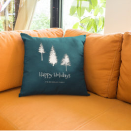 Blaue Winterbäume Kissen