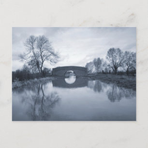 Blaue Winterkanallandschaft Postkarte