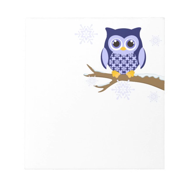 Blaue Winterkeule Notizblock (Vorderseite)