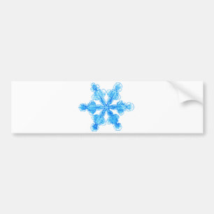 Blaue Winterschneeflocke Autoaufkleber