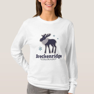 Blaue Winterschneeflockeelche Breckenridge T-Shirt