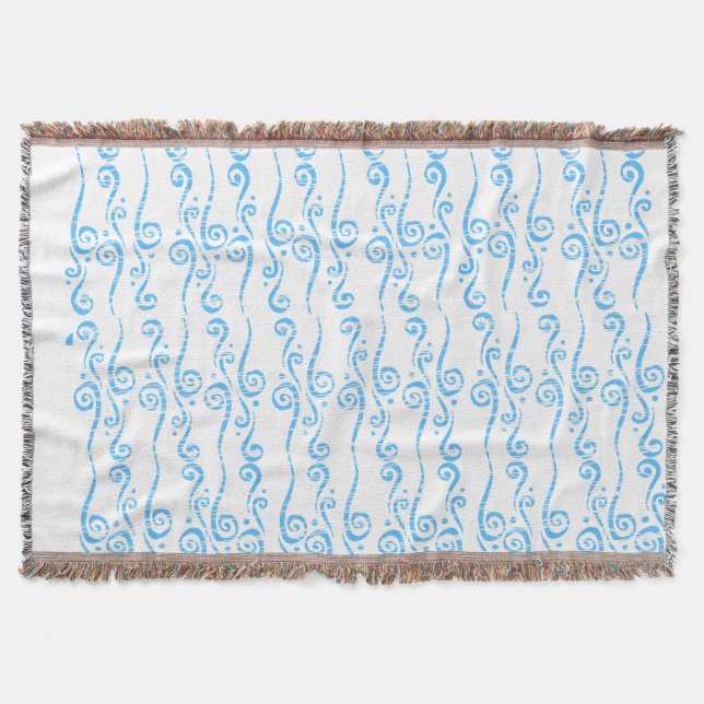 Blaue Wirbel Fleece-Decke  Decke (Vorderseite)