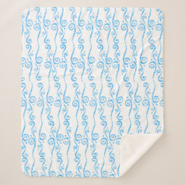 Blaue Wirbel Fleece-Decke Sherpadecke