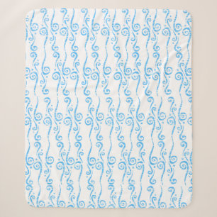 Blaue Wirbel Fleece-Decke Sherpadecke