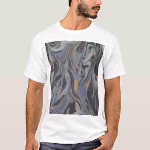 Blaue Wirbel Herren Kurzarm T-Shirt