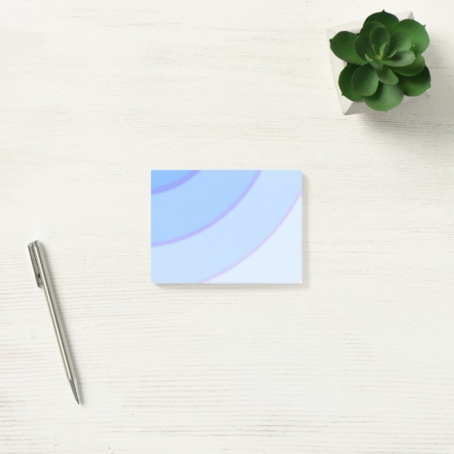 Blaue Wirbel ombre Post-it Klebezettel (Büro)