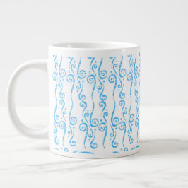 Blaue Wirbel-Tasse Jumbo-Tasse