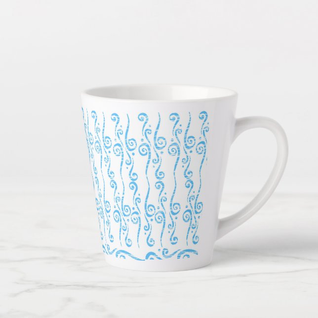 Blaue Wirbel-Tasse Milchtasse (Rechts)