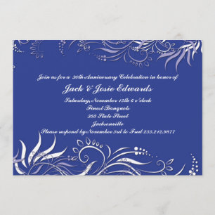 Blaue Wirble Jahrestags-Einladung Einladung