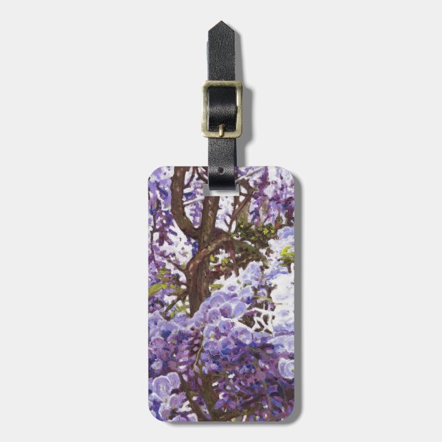Blaue Wisteria 2011 Gepäckanhänger (Vorderseite vertikal)