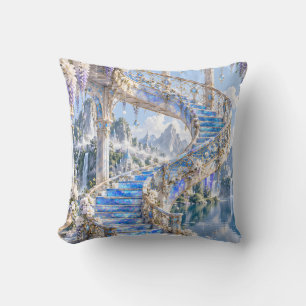 Blaue Wisteria-Kristalltreppe Bergsee Kissen