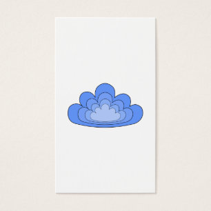 Blaue Wolke auf weißem Hintergrund