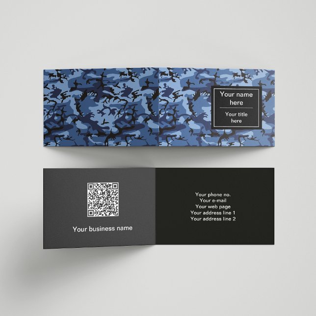 Blaue Wolke, Militärmuster, Armee Visitenkarten (Von Creator hochgeladen)