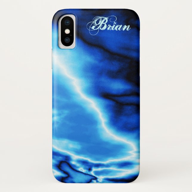 Blaue Wolken beim Blitz Case-Mate iPhone Hülle (Rückseite)