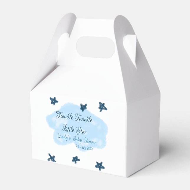 Blaue Wolken blinkeln Twinkle Little Star Baby Sho Geschenkschachtel (Vorderseite)