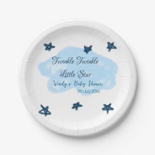 Blaue Wolken blinkeln Twinkle Little Star Baby Sho Pappteller