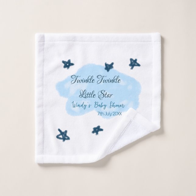 Blaue Wolken blinkeln Twinkle Little Star Baby Sho Waschlappen (Waschlappen)