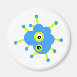 Blaue Wolken-Mikrobe Magnet