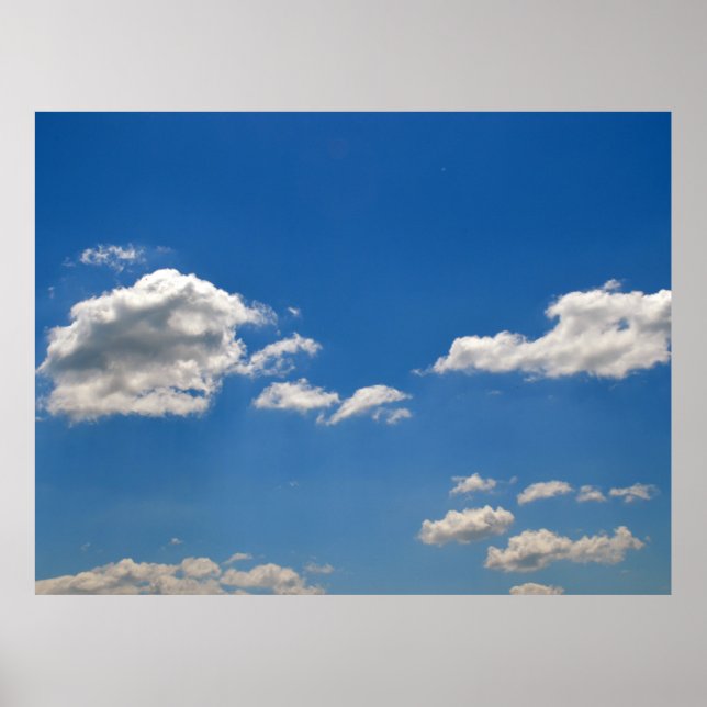 Blaue Wolken Poster (Vorne)