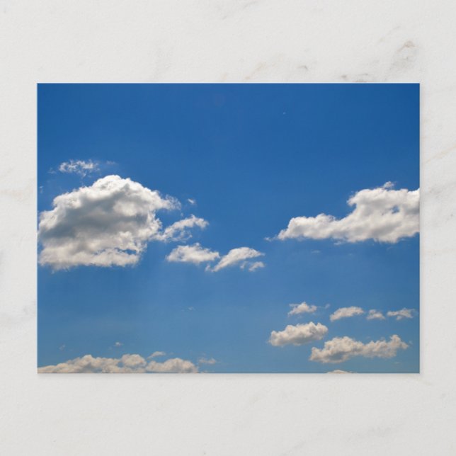 Blaue Wolken Postkarte (Vorderseite)