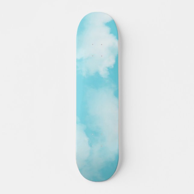 Blaue Wolken Skateboard (Vorne)